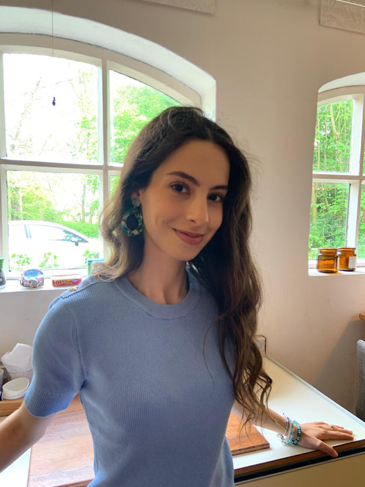 Green glas Oorbellen