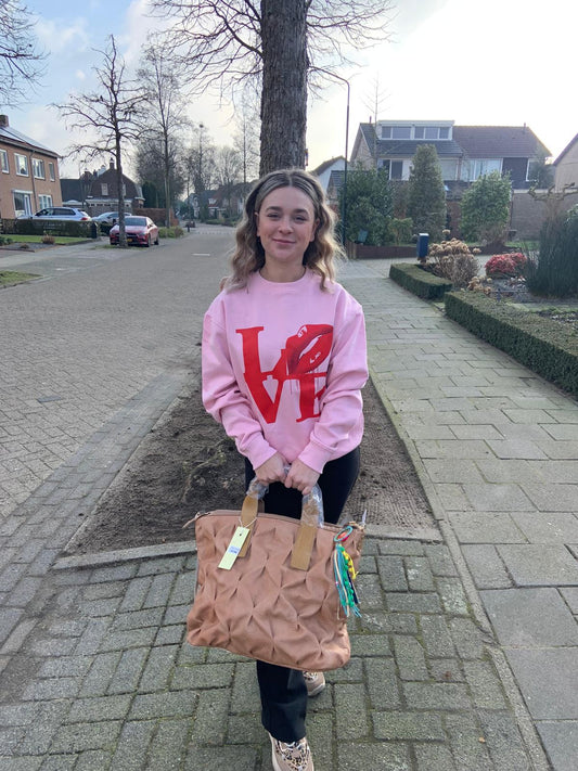 Ruched bruin shopper