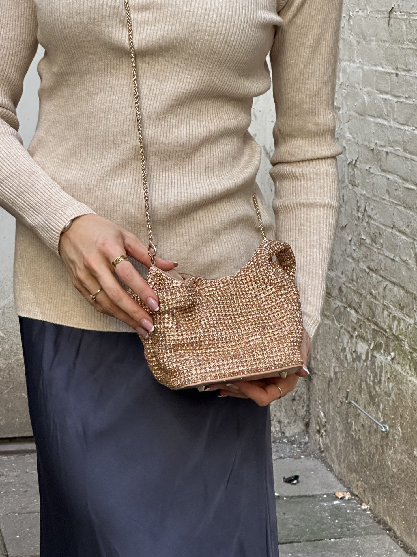 Bucket Handbag Rhinestone diamond