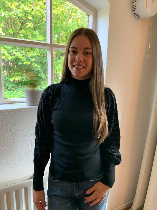 zwarte knit trui