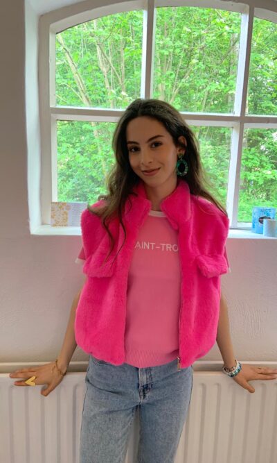 Faux fur bodywarmers
