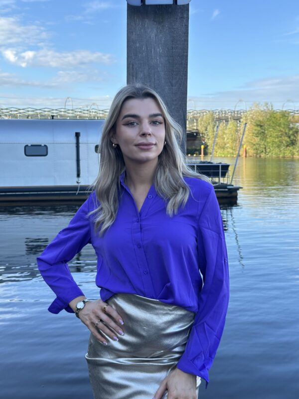 Paarse blouse - Afbeelding 2