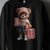 Zwarte sweaters met beren print