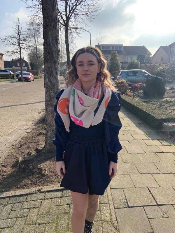 Sjaals colorful met smiley