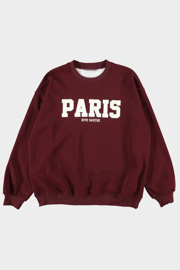 Burgundy sweater Paris - Afbeelding 4