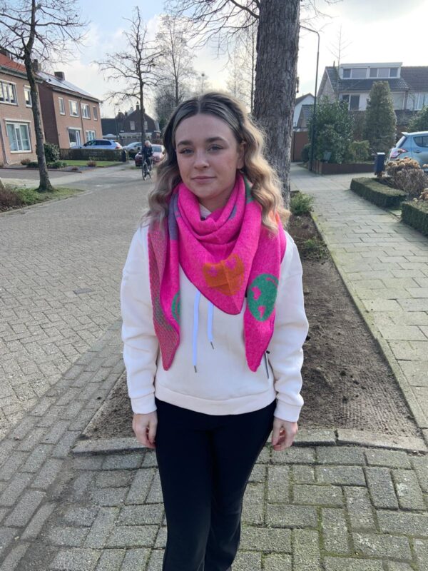 sjaals colorful met smiley - Afbeelding 3