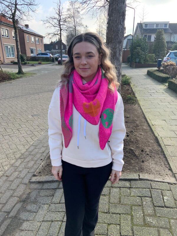 sjaals colorful met smiley