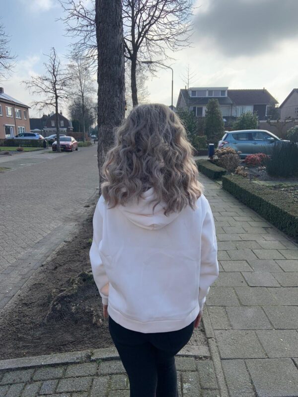 Crèmekleurige Hoodie French Kiss - Afbeelding 3
