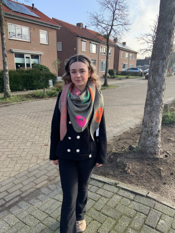 Sjaals colorful met smiley