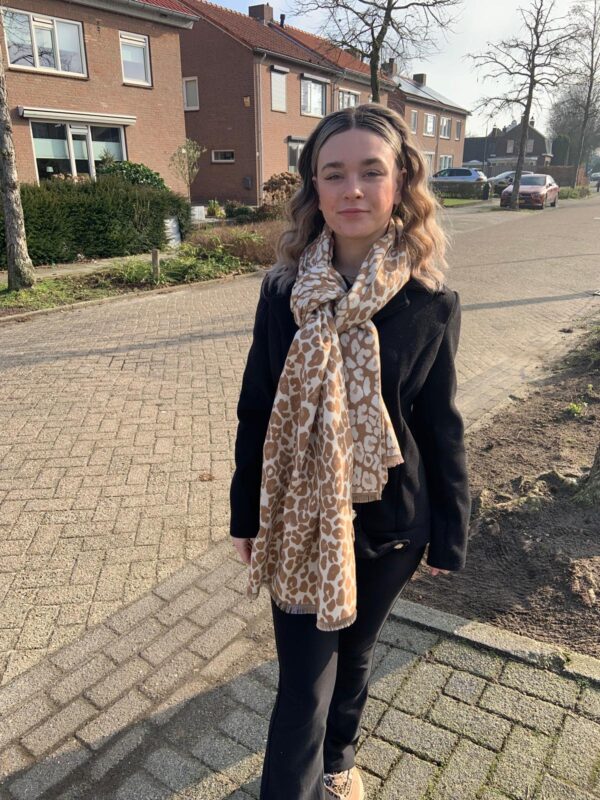 Sjaals Leopard double-sized