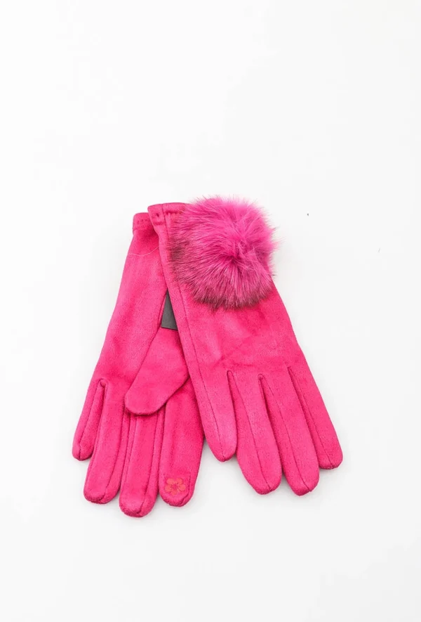 Luxe fuchsia handschoenen - Afbeelding 2