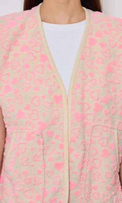 Gilet hartjes roze