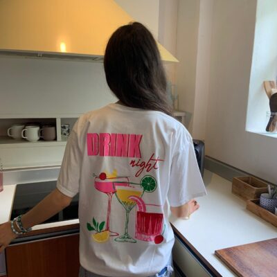 Cocktails T-shirts Grey