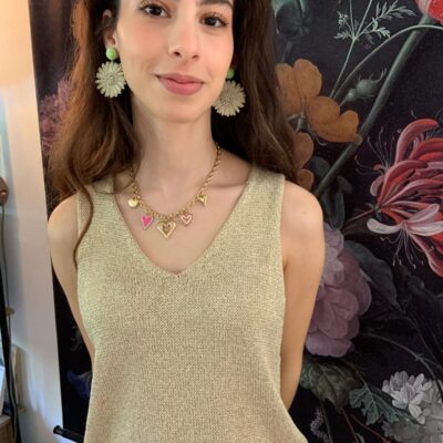 Lurex top goud