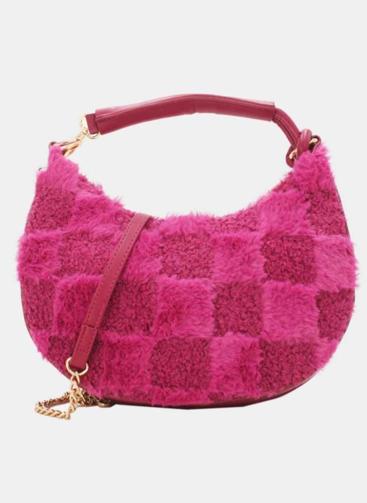 Faux fur tas Fuchsia - Afbeelding 2
