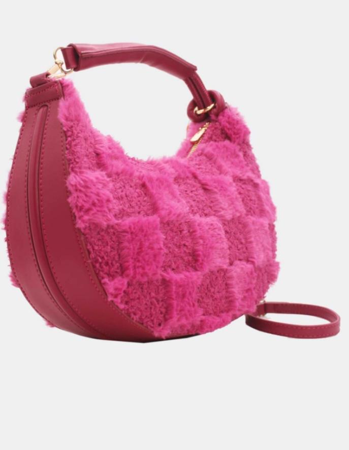 Faux fur tas Fuchsia - Afbeelding 4