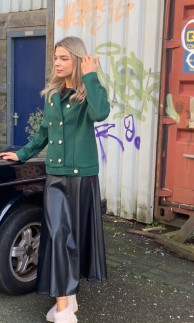 Rok leatherlook zwart