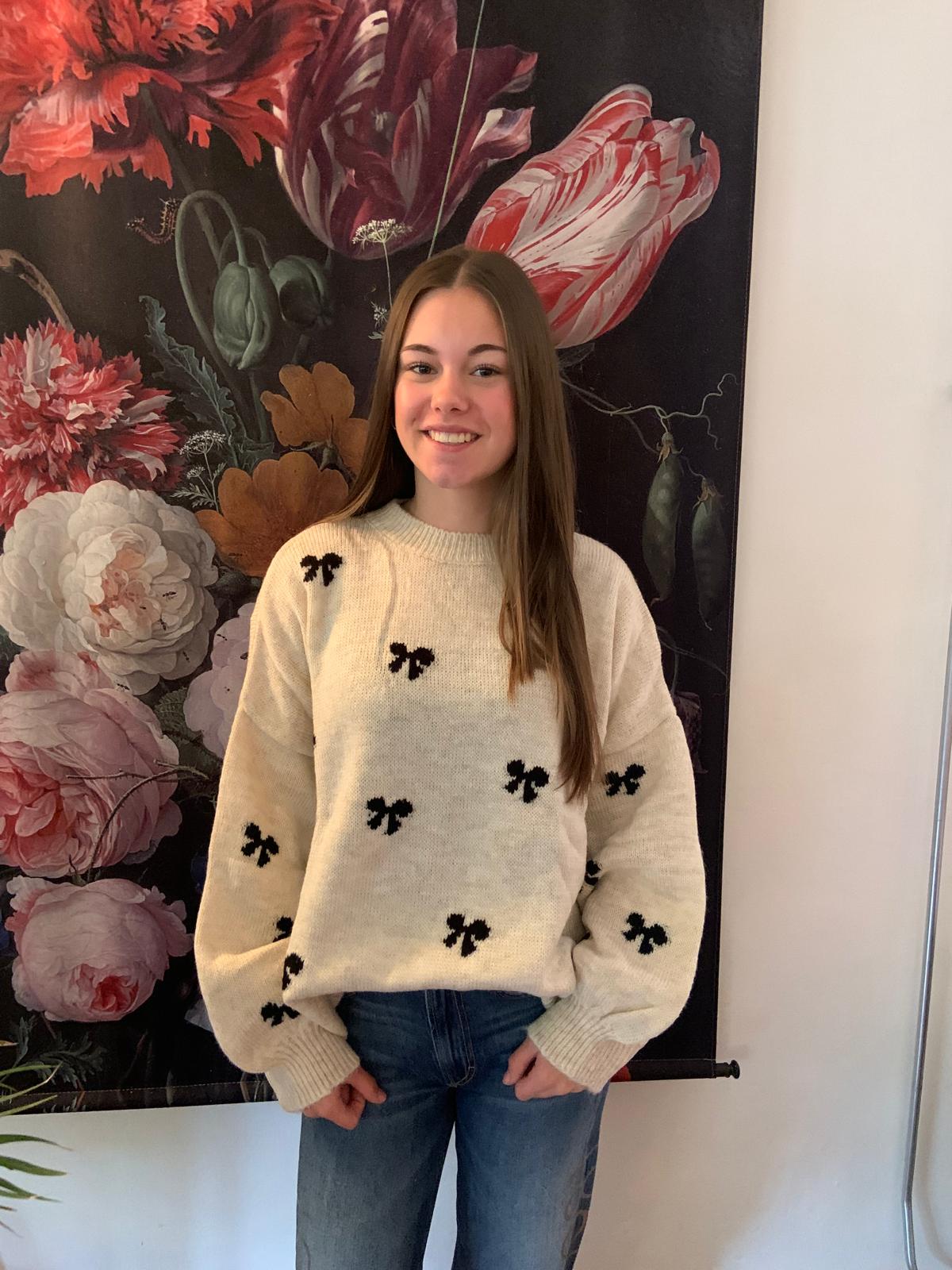 Strikjes trui bruin - Afbeelding 3