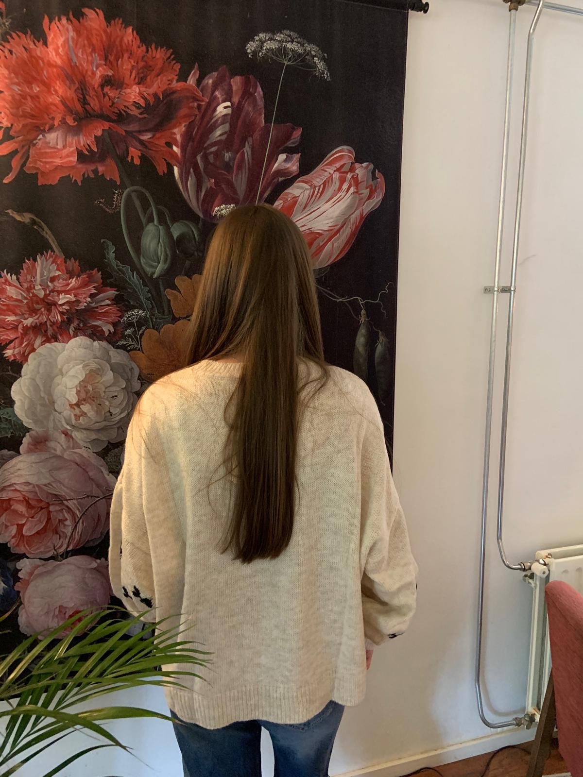 Strikjes trui bruin - Afbeelding 4